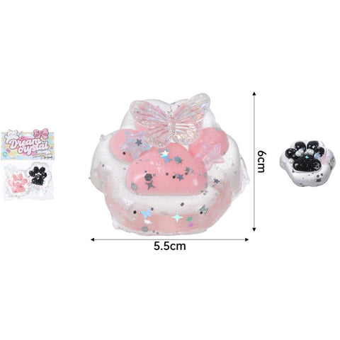 Juguete Squishy de Apretar Huellitas - Patitas de Gato en Cristal Negro