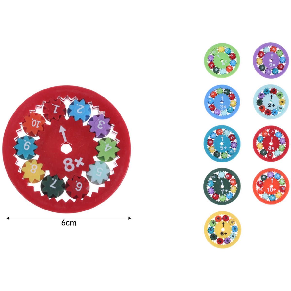 Spinner Numérico (Multiplicación y División) Operaciones Variadas De Colores