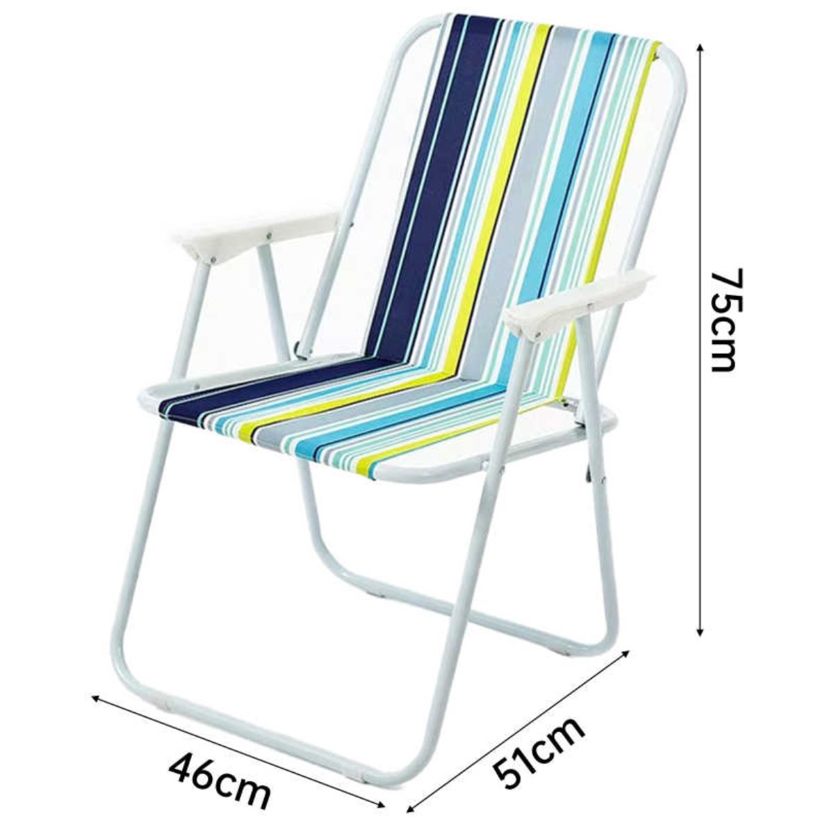 Silla de Playa Plegable de 51x46x75 cm