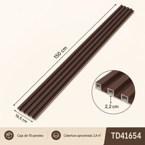 Wall Panel TD41654 proporcional: 150 x 16,5 x 2,2 cm, caja 10 paneles