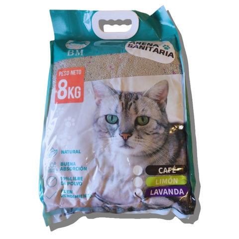 Arena Sanitaria Aglutinante 8kg Aroma Lavanda Cafe Limon