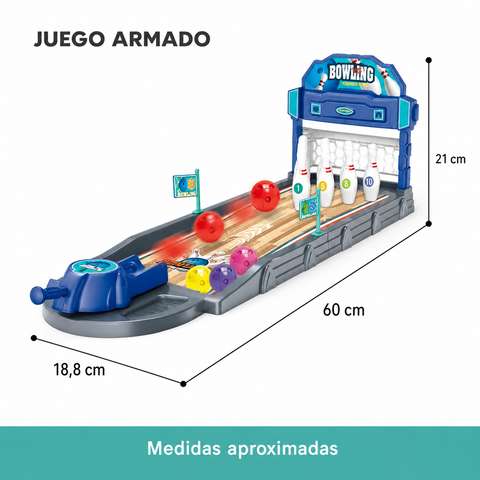 Medidas del juego de bowling infantil