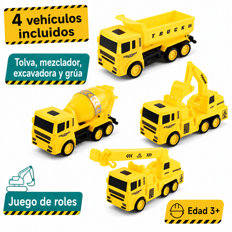 Características del set de camiones de construcción