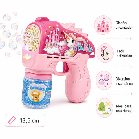 Pistola de Burbujas Unicornio Rosa | Diversión Mágica para Exterior