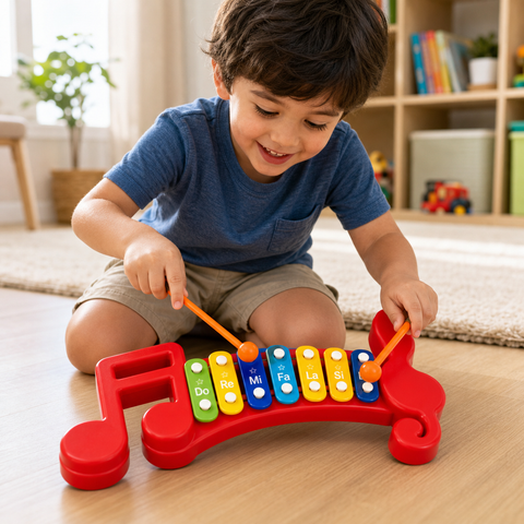Xilófono Musical Infantil | Notas Coloridas con Baquetas