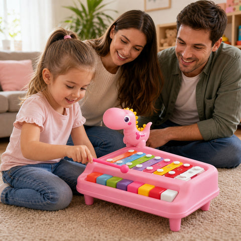 Piano Dinosaurio Infantil | 8 Teclas y Colores | Primeros Pasos en la Música