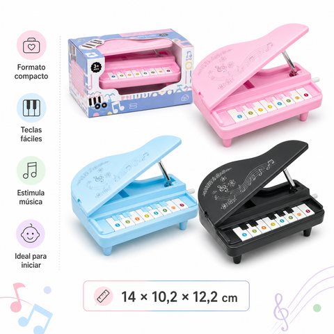 Mini Piano Infantil de Colores | Teclas Musicales para Primer Aprendizaje
