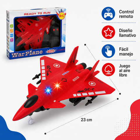 Avión RC Camuflado Infantil | Control Remoto para Juego al Aire Libre