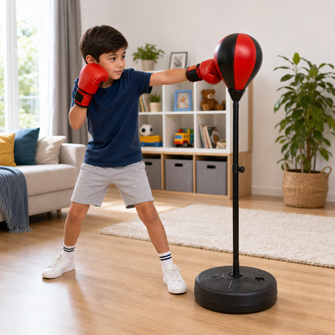 Set de Boxeo Infantil con Base | Juego Activo para Coordinación