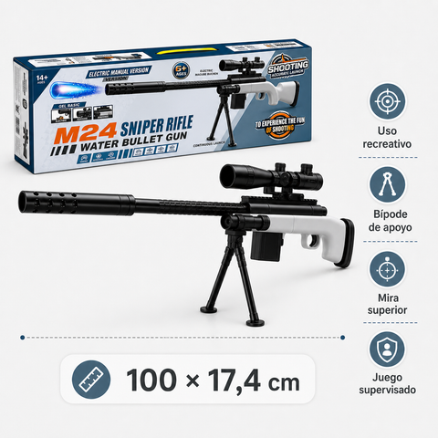Lanzador de Gel M24 de Juguete | Juego Recreativo con Objetivos