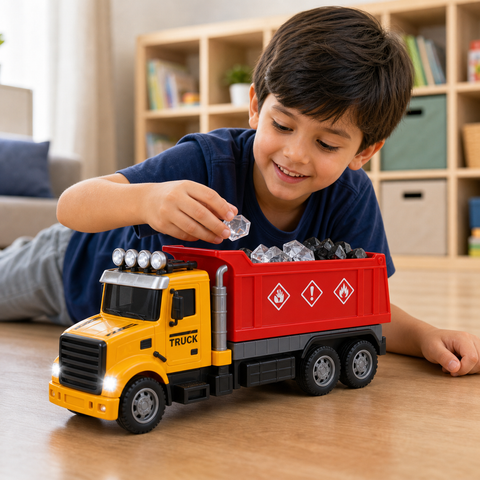 Camión de Ingeniería con Luces | Vehículo de Obra Infantil