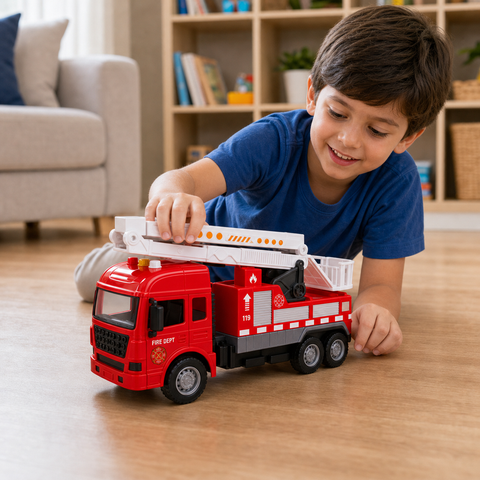 Camión de Bomberos Infantil | Vehículo de Rescate con Movimiento