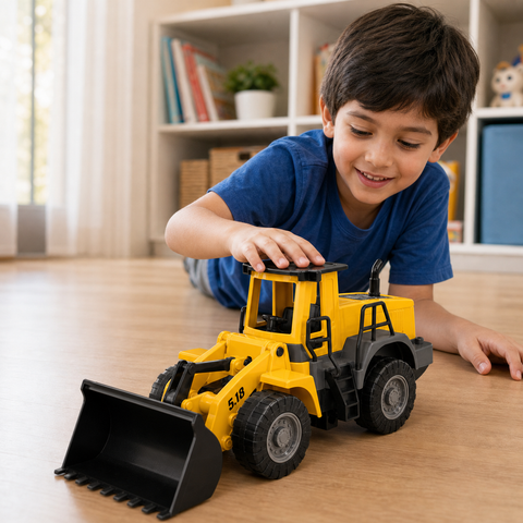 Bulldozer Eléctrico Infantil | Vehículo de Construcción con Movimiento