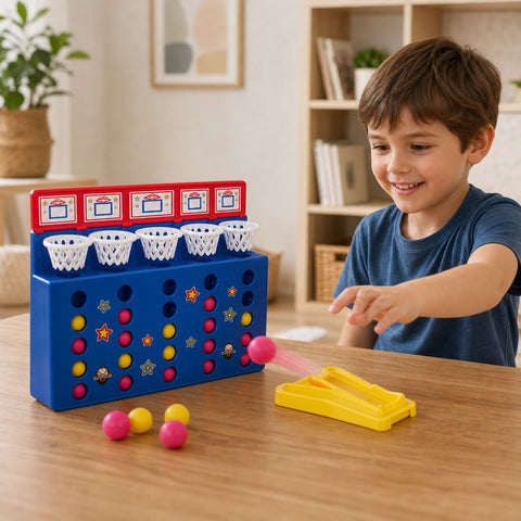 Juego de Básquetbol Infantil de Mesa | Lanzamiento con Pelotas | Diversión y Puntería