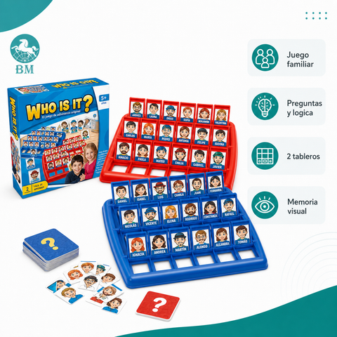 Juego Adivina Quién Soy | Tablero Familiar de Preguntas | Diversión para Niños