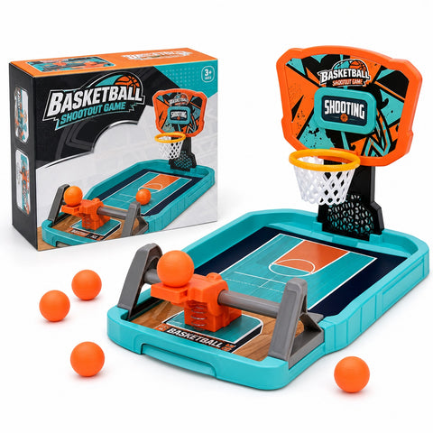 Juego de Basquetbol de Mesa Individual | Lanzador Manual | Punteria y Diversion