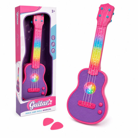 Guitarra Infantil Colorida 41 cm | Diseño Arcoíris | Juego Musical para Niños