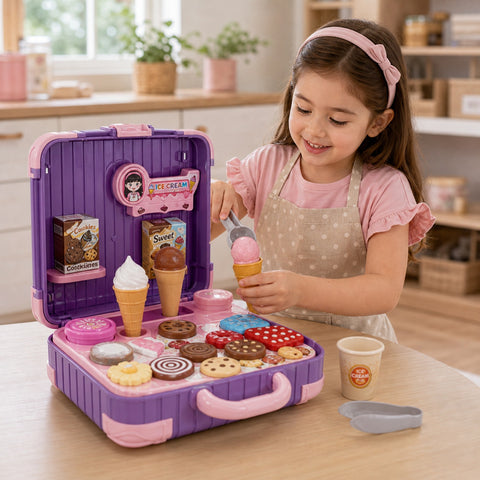 Maleta de Postres Infantil | Set de Repostería de Juguete Portátil