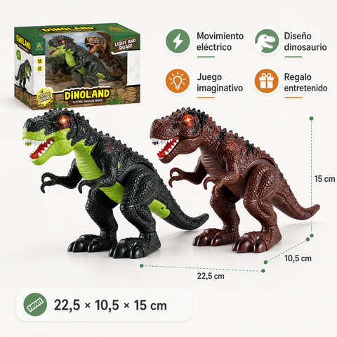 Tiranosaurio Eléctrico Infantil | Dinosaurio con Movimiento | Juego Jurásico
