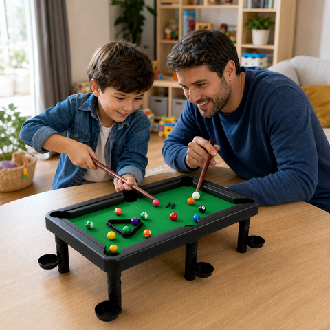 Mesa de Billar Infantil con Accesorios | Juego de Precisión para Niños