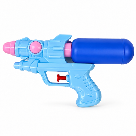 Pistola de agua infantil compacta de 19 cm color azul