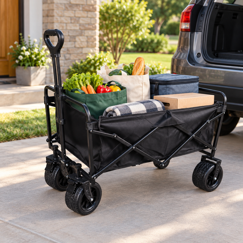 Carro plegable multiuso para compras y transporte cotidiano