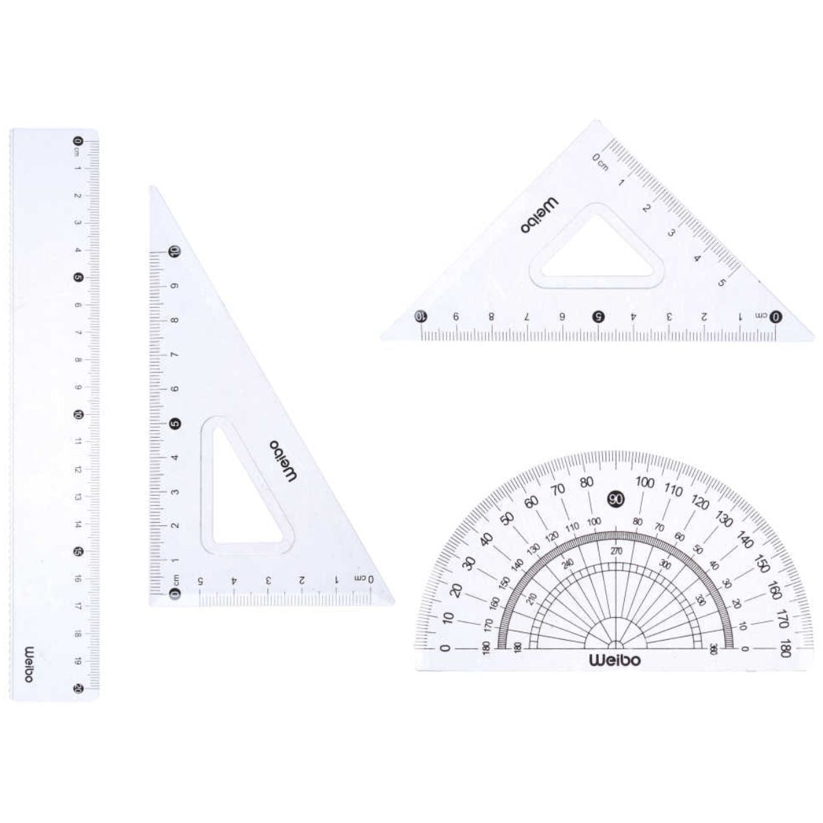 Set De Geometria Escolar Reglas Escuadras Transportador