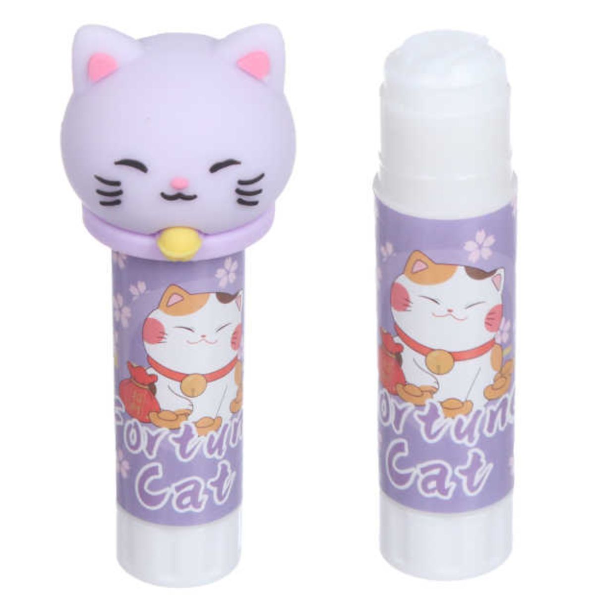 Pegamento en Barra Diseño Gatito Kawaii - Sólido y Práctico