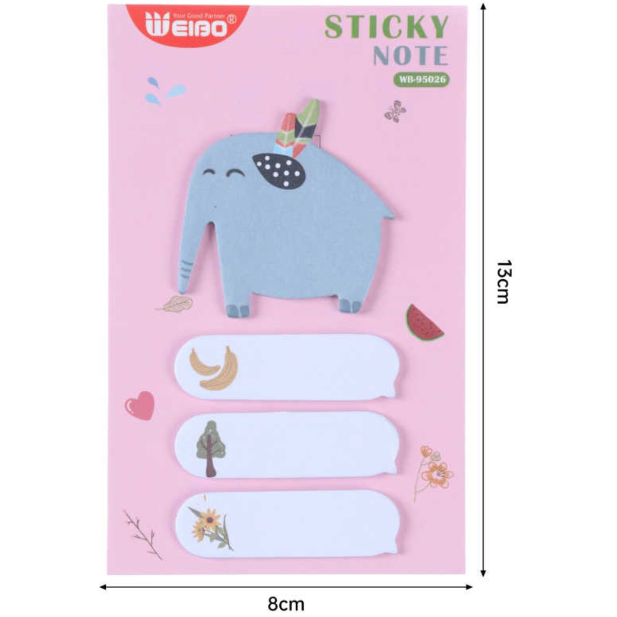 Pack 3 Set Notas Adhesivas Sticky Notes Animales Weibo