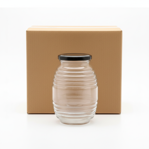 Frasco con caja de embalaje