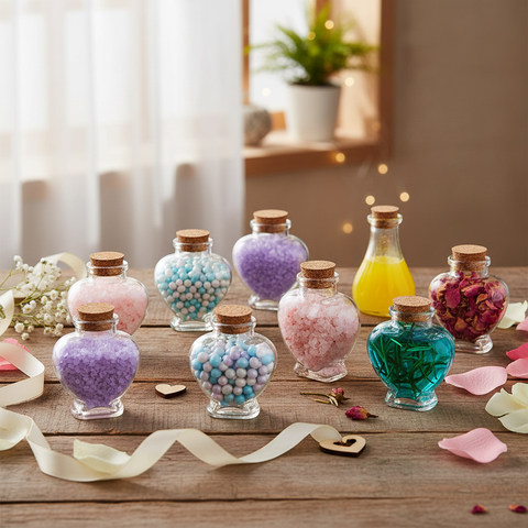 Frascos con forma de corazón 80ml con contenidos variados