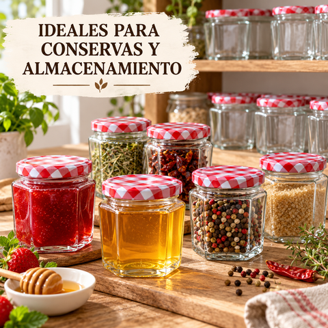 Frascos de vidrio de 280 ml para conservas miel especias y almacenamiento