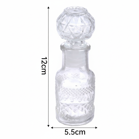Mini Licorera Cilíndrica Floral 50ml - Dimensiones 12cm x 5.5cm