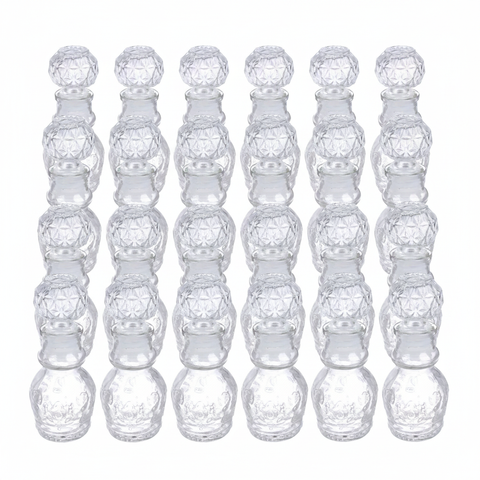 Pack de 24 botellas decorativas de vidrio 50ml