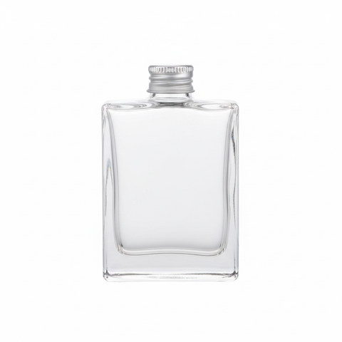 Botella petaca vidrio 30ml fondo blanco profesional