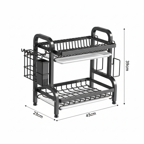 Rack escurridor 2 niveles medidas 43x23x39cm