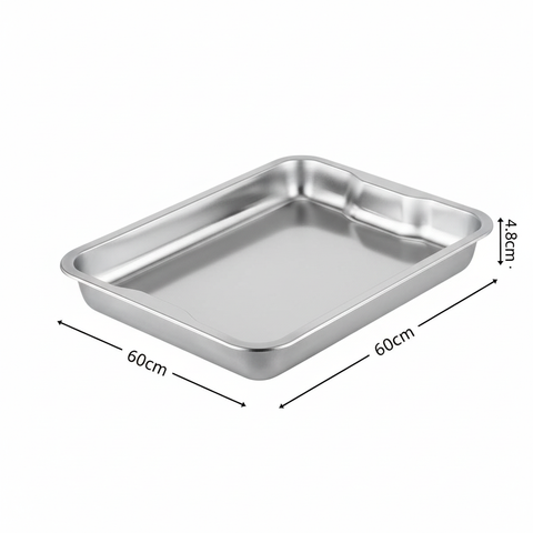 Bandeja acero inoxidable con medidas 60x40x4.8cm - TD42515