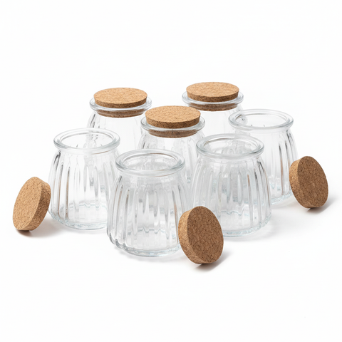 Pack 6 Frascos 150ml con Tapa de Corcho