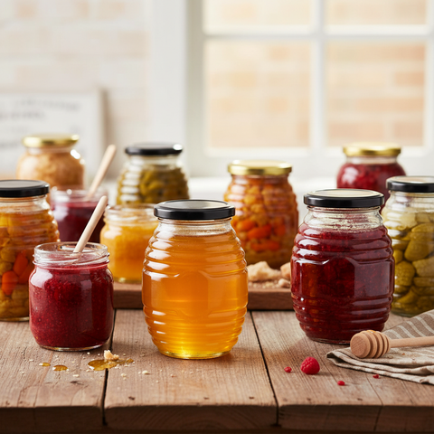 Varios frascos en uso